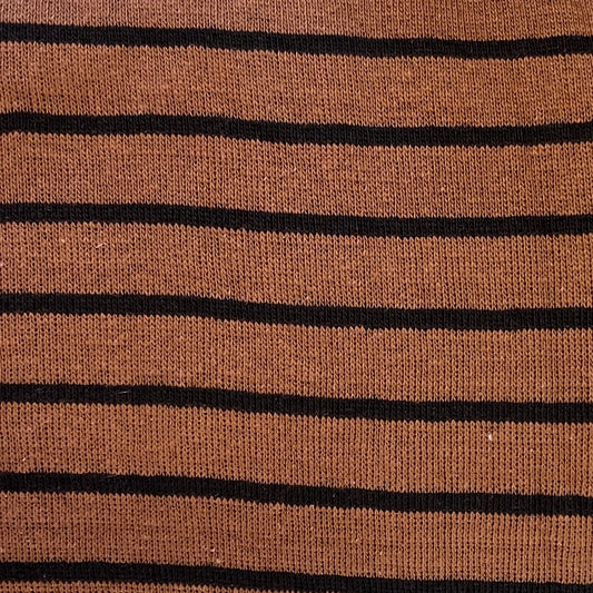 Brown With Black Stripe Knit: 3 yds