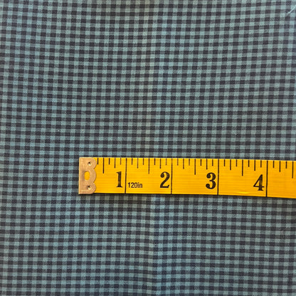 Blue Plaid Cotton Shirting: 3 yds