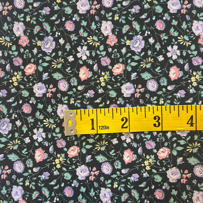 Purple, Pink & Yellow Floral Cotton: 2 yds
