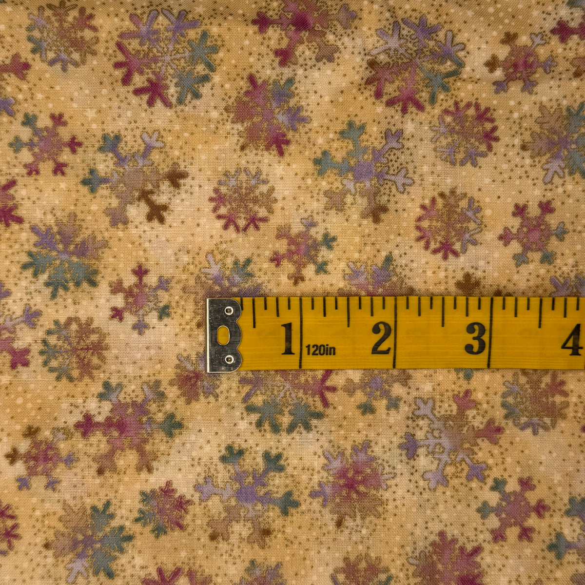 Multi Color Snowflakes Cotton: 1 yd