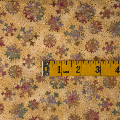 Multi Color Snowflakes Cotton: 1 yd