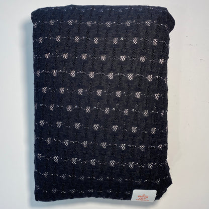 Black & Silver Square Novelty Knit: 2 yds