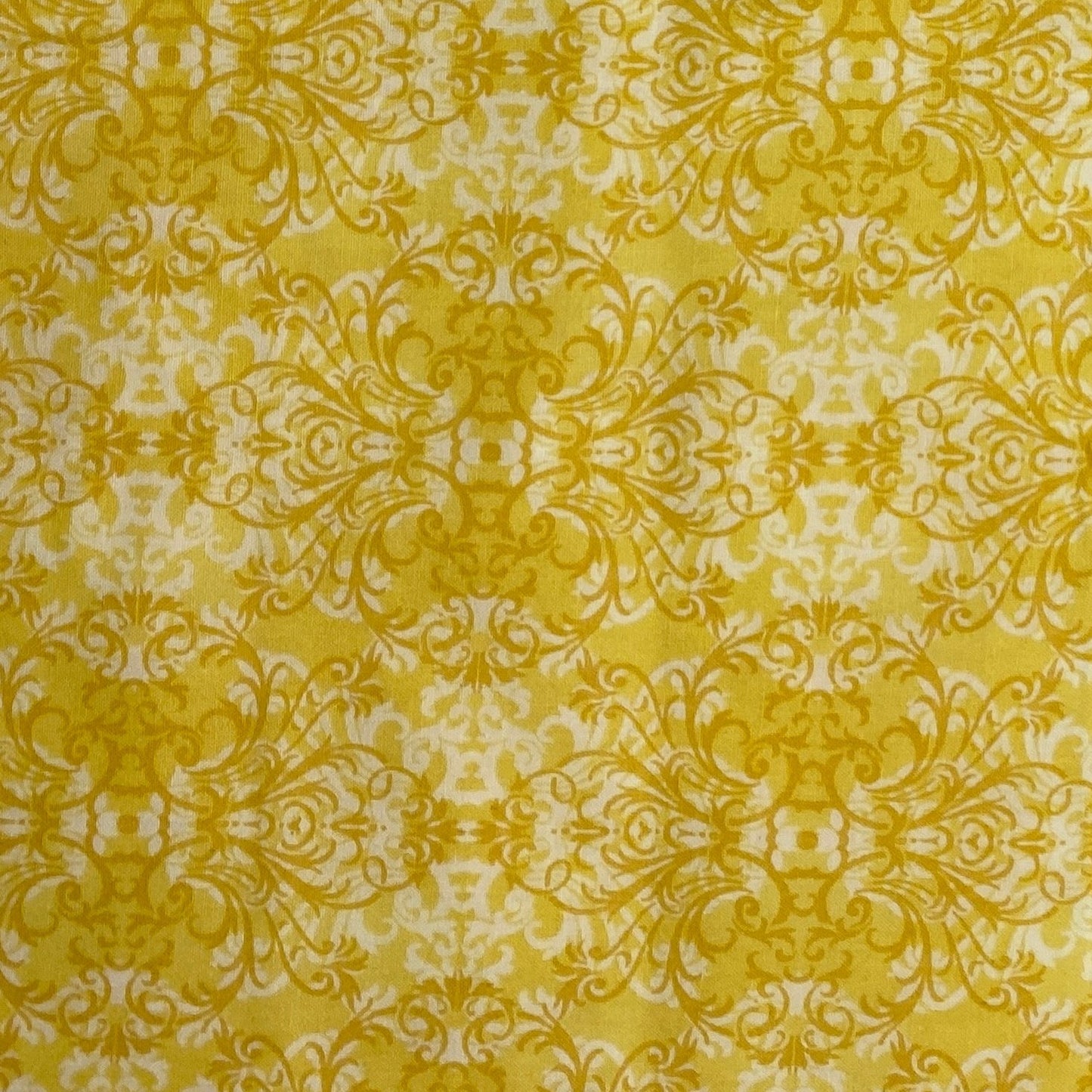 Yellow Damask Cotton: 1.5 yds