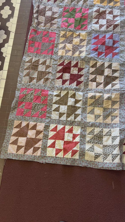 Country Triangles Quilt Top