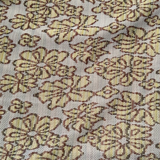 Yellow Floral Stretch Knit: 4 yds