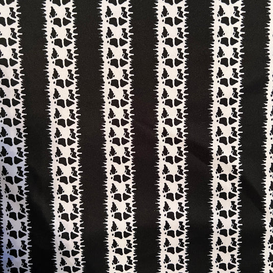 Black and White Stripe Jersey: 2.5 yds