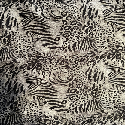 Grey Animal Print Jersey: 5.5 yds