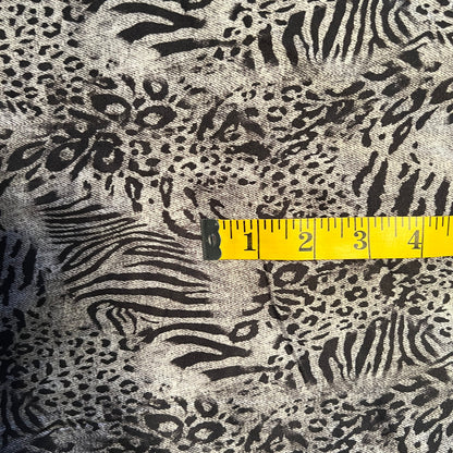 Grey Animal Print Jersey: 5.5 yds